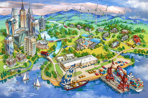illustrative map
