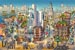 Brooklyn Park Slope bird&acute;s eye view illustrated map