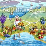Lake Erie Food Illustrated Map